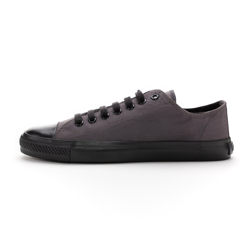ETHLETIC Fair Trainer Black Cap Lo Cut Pewter Grey | Jet Black