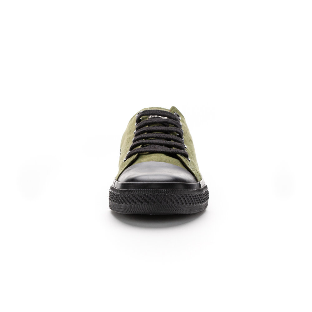 ETHLETIC Fair Trainer Black Cap Lo Cut Camping Green | Jet Black