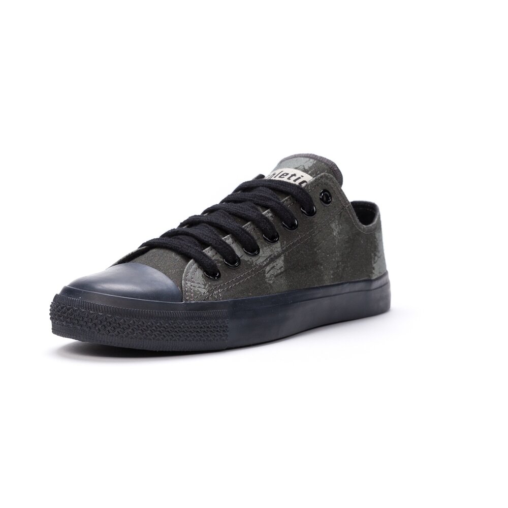 ETHLETIC Fair Trainer Black Cap Lo Cut Dove Camo Olive | Jet Black