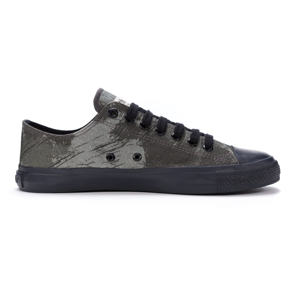 ETHLETIC Fair Trainer Black Cap Lo Cut Dove Camo Olive | Jet Black
