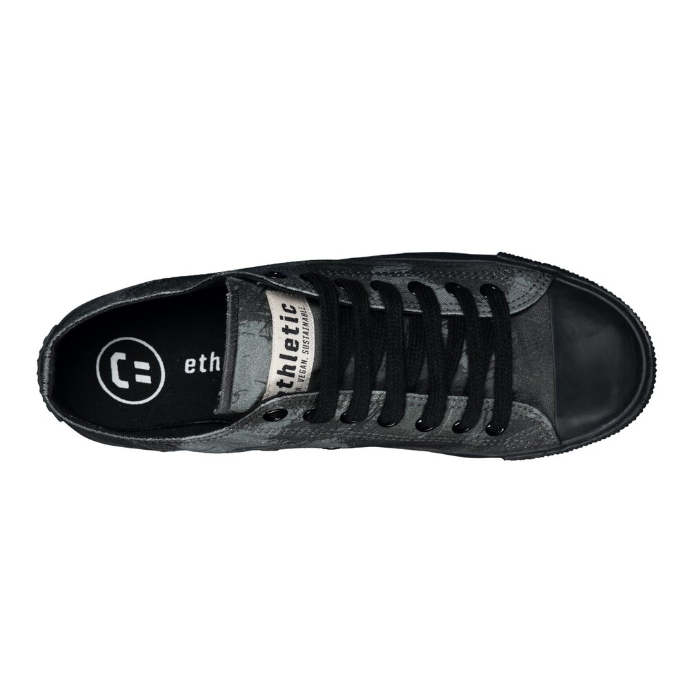 ETHLETIC Fair Trainer Black Cap Lo Cut Dove Camo Olive | Jet Black