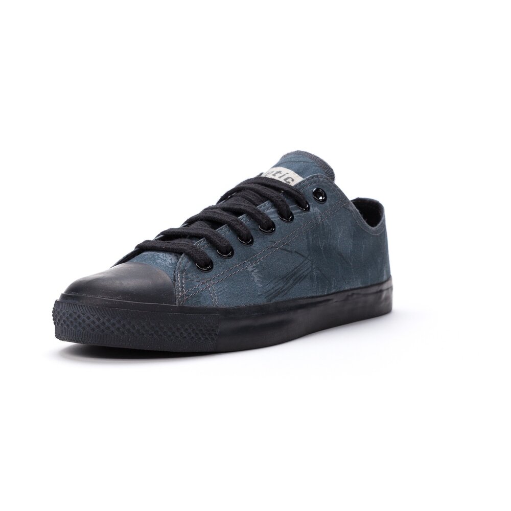 ETHLETIC Fair Trainer Black Cap Lo Cut Dove Camo Indigo | Jet Black