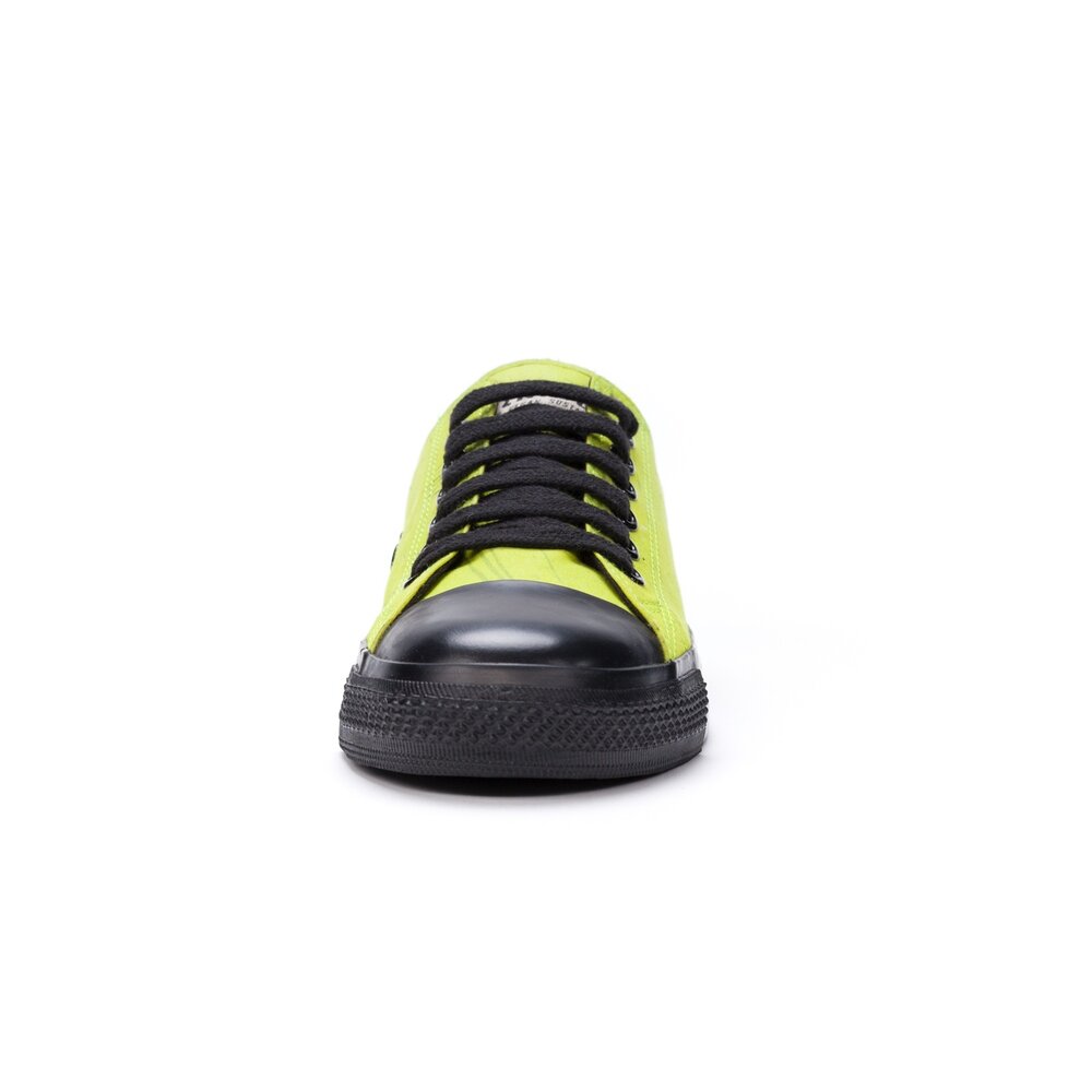 ETHLETIC Fair Trainer Black Cap Lo Cut Dove Camo Neon Lime | Jet Black