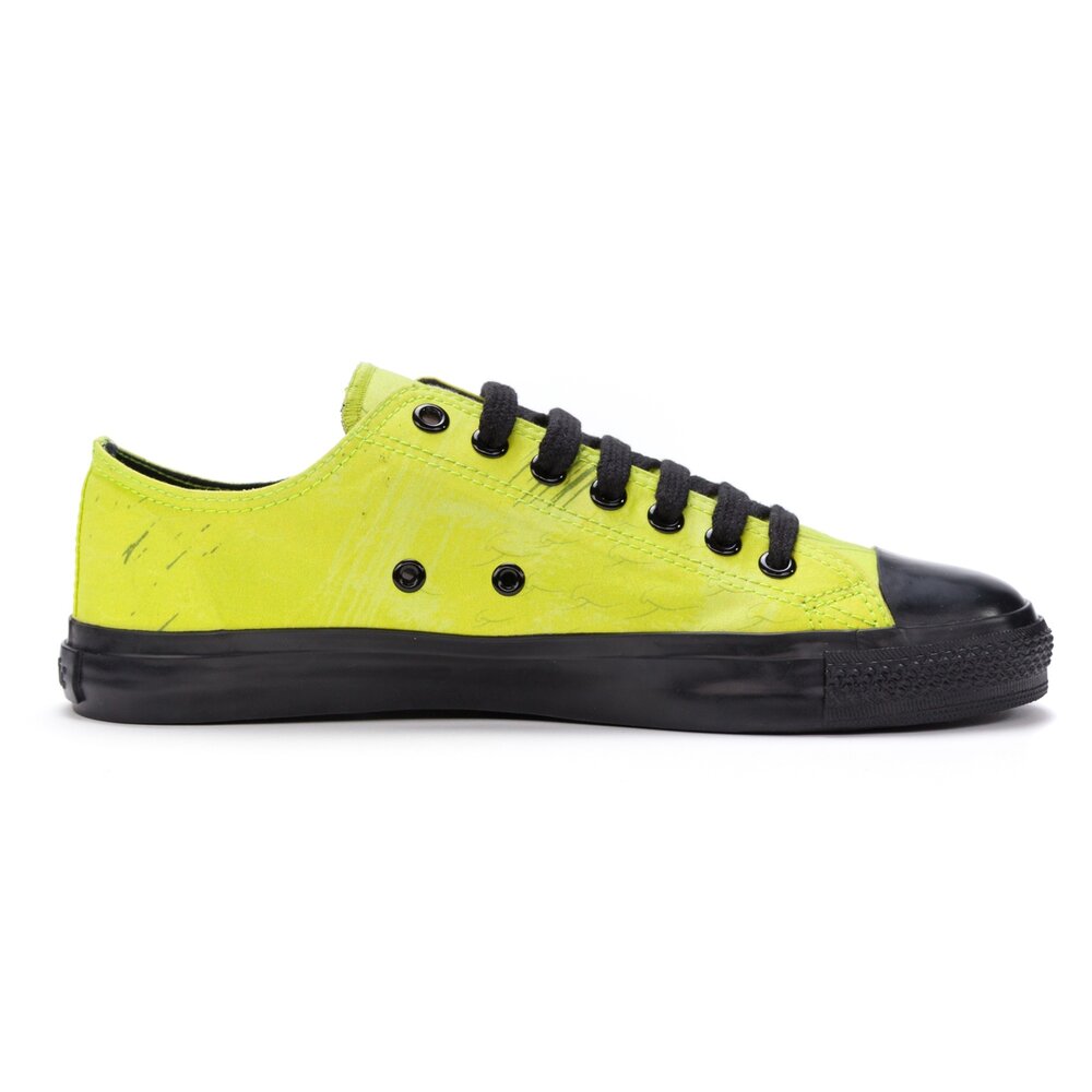 ETHLETIC Fair Trainer Black Cap Lo Cut Dove Camo Neon Lime | Jet Black