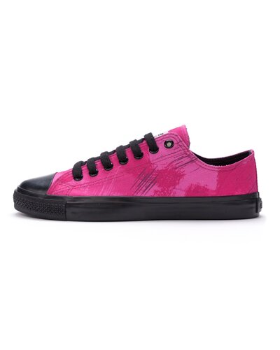 ETHLETIC Fair Trainer Black Cap Lo Cut Dove Camo Neon Beetroot | Jet Black