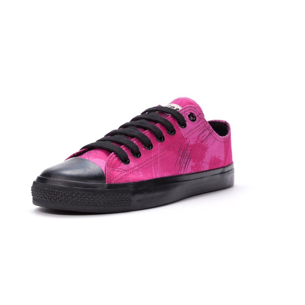ETHLETIC Fair Trainer Black Cap Lo Cut Dove Camo Neon Beetroot | Jet Black