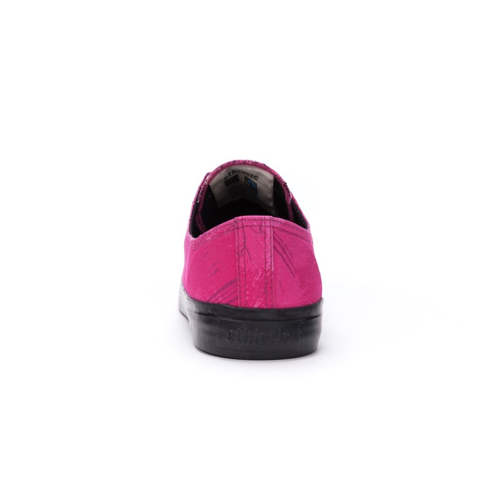ETHLETIC Fair Trainer Black Cap Lo Cut Dove Camo Neon Beetroot | Jet Black