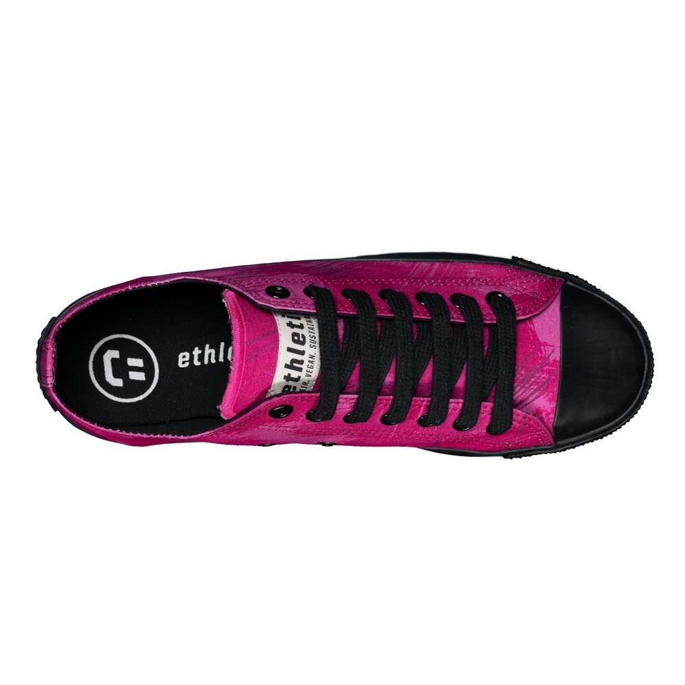 ETHLETIC Fair Trainer Black Cap Lo Cut Dove Camo Neon Beetroot | Jet Black