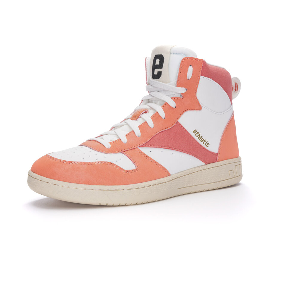 ETHLETIC Carl Hi Cut Bleached Orange | Just White