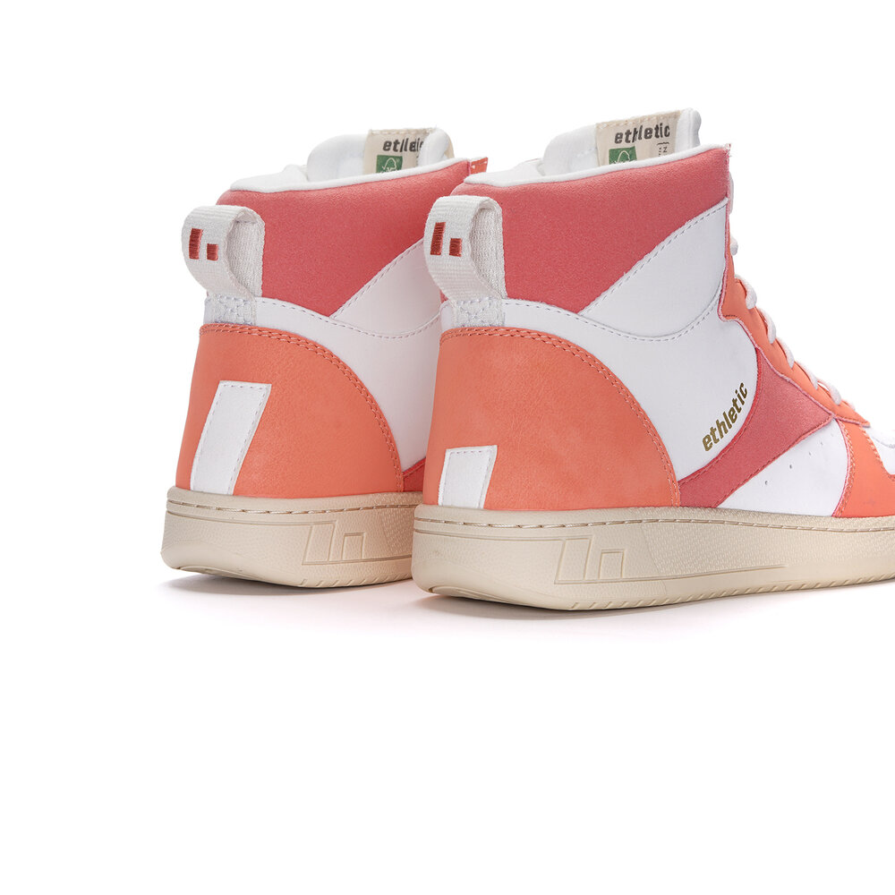 ETHLETIC Carl Hi Cut Bleached Orange | Just White