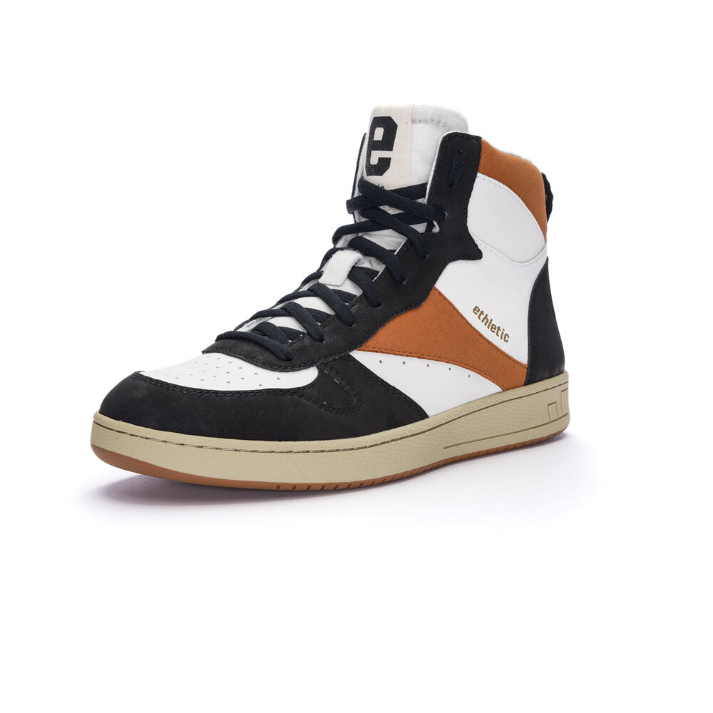 ETHLETIC Carl Hi Cut Chalk White | Cognac Brown