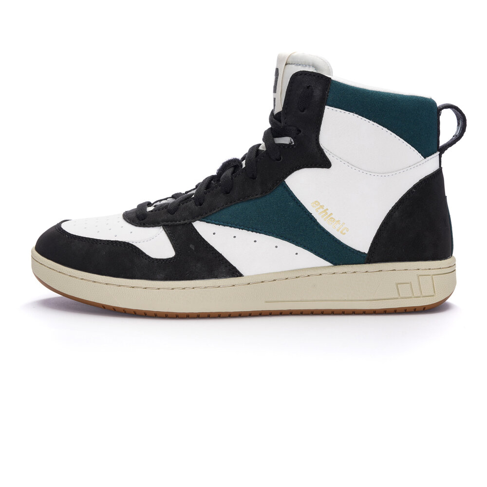 ETHLETIC Carl Hi Cut Chalk White | Fir Tree Green
