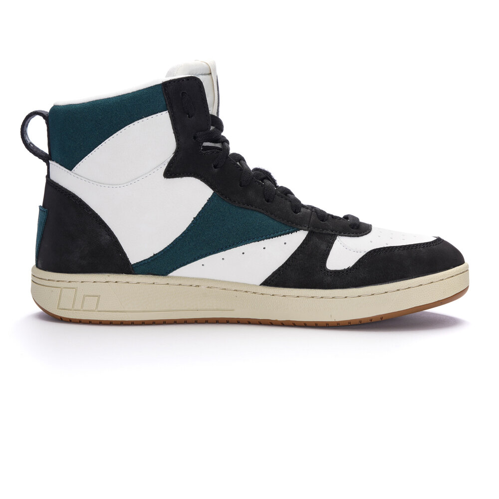 ETHLETIC Carl Hi Cut Chalk White | Fir Tree Green