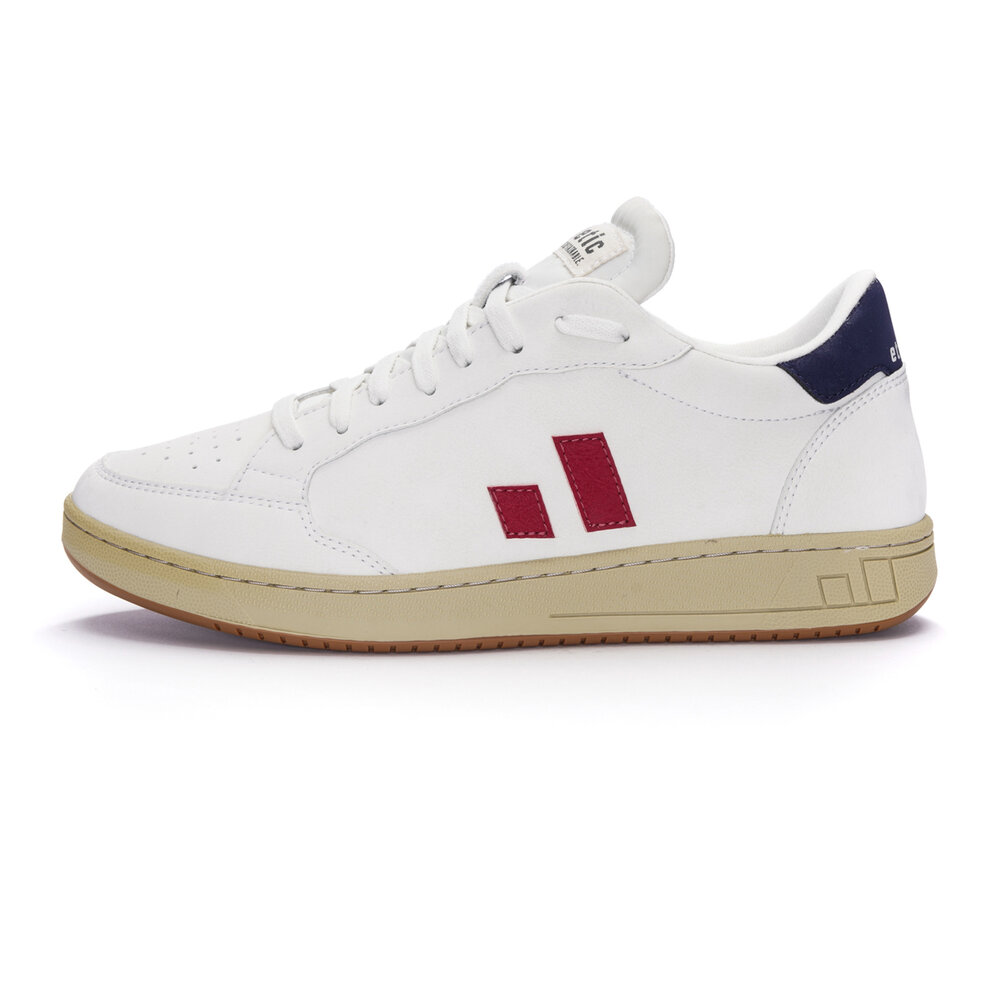 ETHLETIC Jesse Lo Cut Classic Chalk White | Accent Rio Red