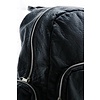 Black leather backpack