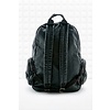 Black leather backpack