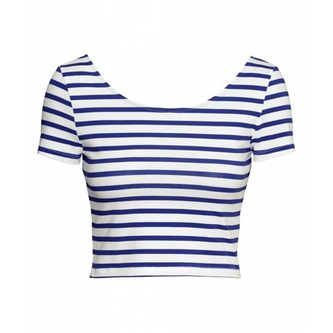 Striped blue top (maattabel kids)