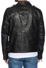 Calvin Klein heren leren jacket, zwart