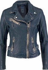 Gipsy Dames Leren  Bikerjacket,  blauw