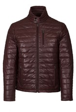 HeLium Oxus leren jacket, bordeauxrood