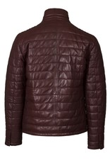 HeLium Oxus leren jacket, bordeauxrood