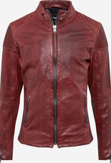 Tigha Tussenjas  leder jacket, donkerrood