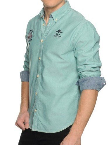 N-Z-A Casual Overhemd Regular Fit, groen