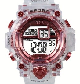 Oxus Sport Elektronisch Horloge, rood