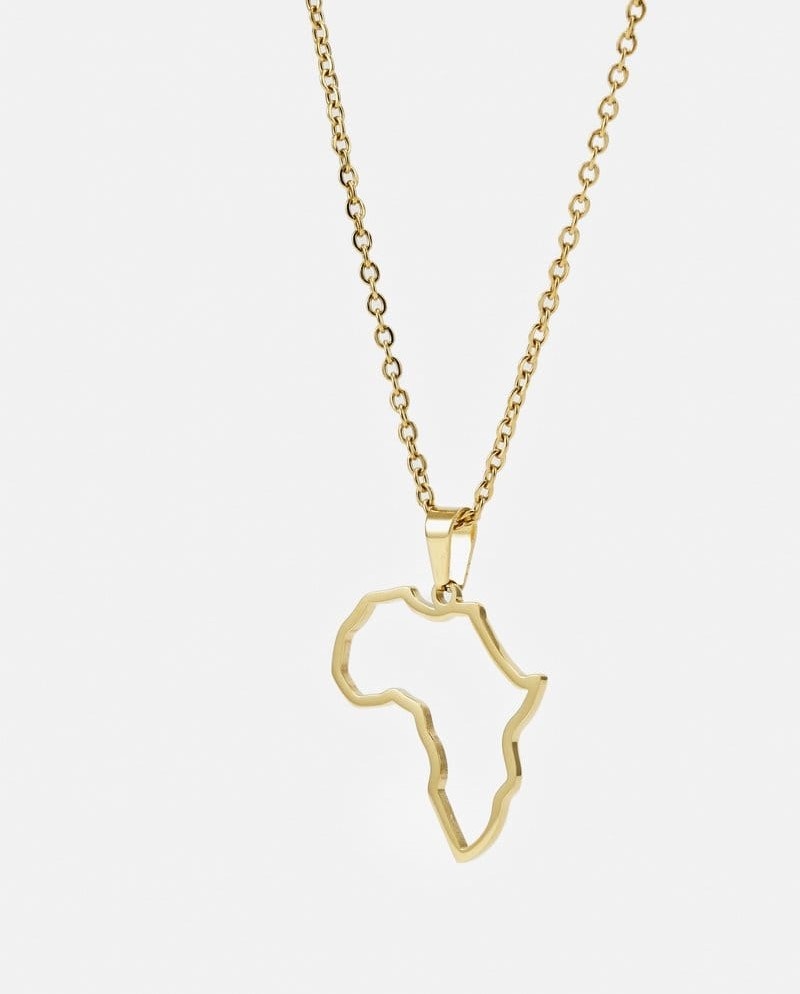 Omolola DOUBLE LAYERED AFRICA CHARM NECKLACE - Ketting