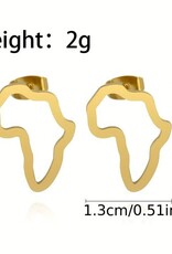 Omolola HUGGIE AFRICA EARRINGS Dames Oorbellen, goudkleurig