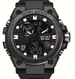 Sport Elektronisch Horloge, zwart
