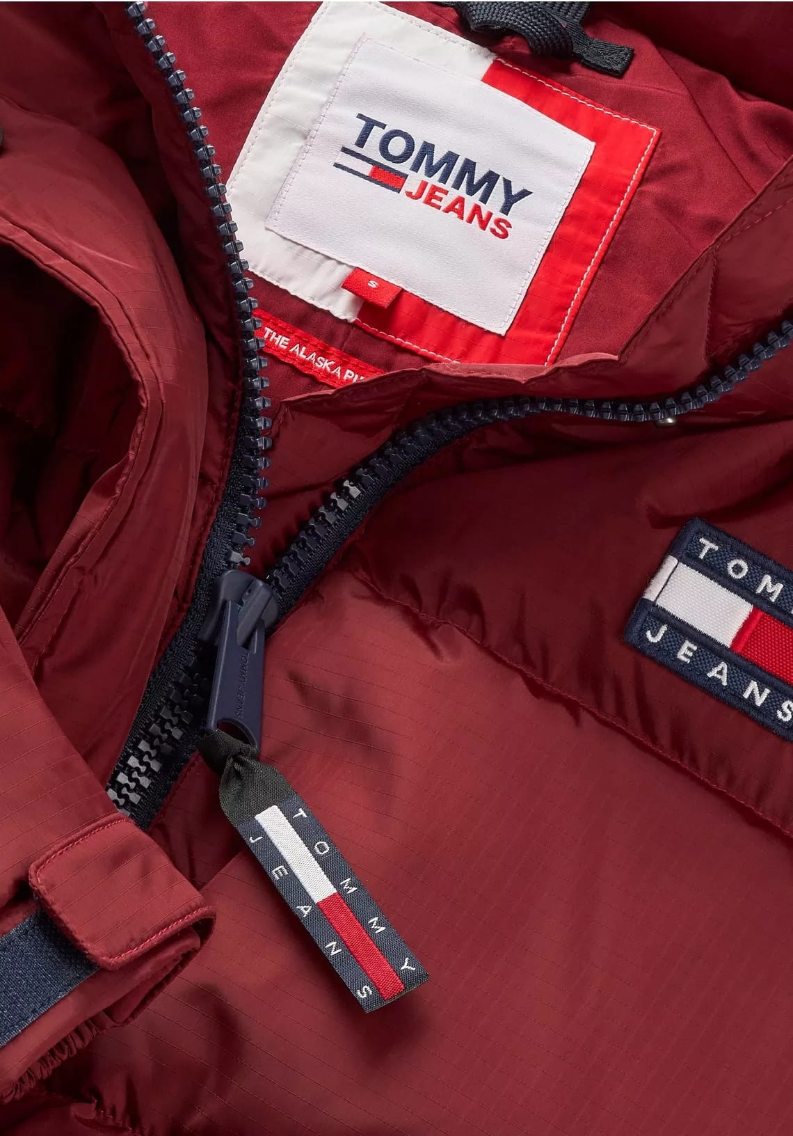 Tommy Jeans ALASKA LONG PUFFER   Donsjas, rood