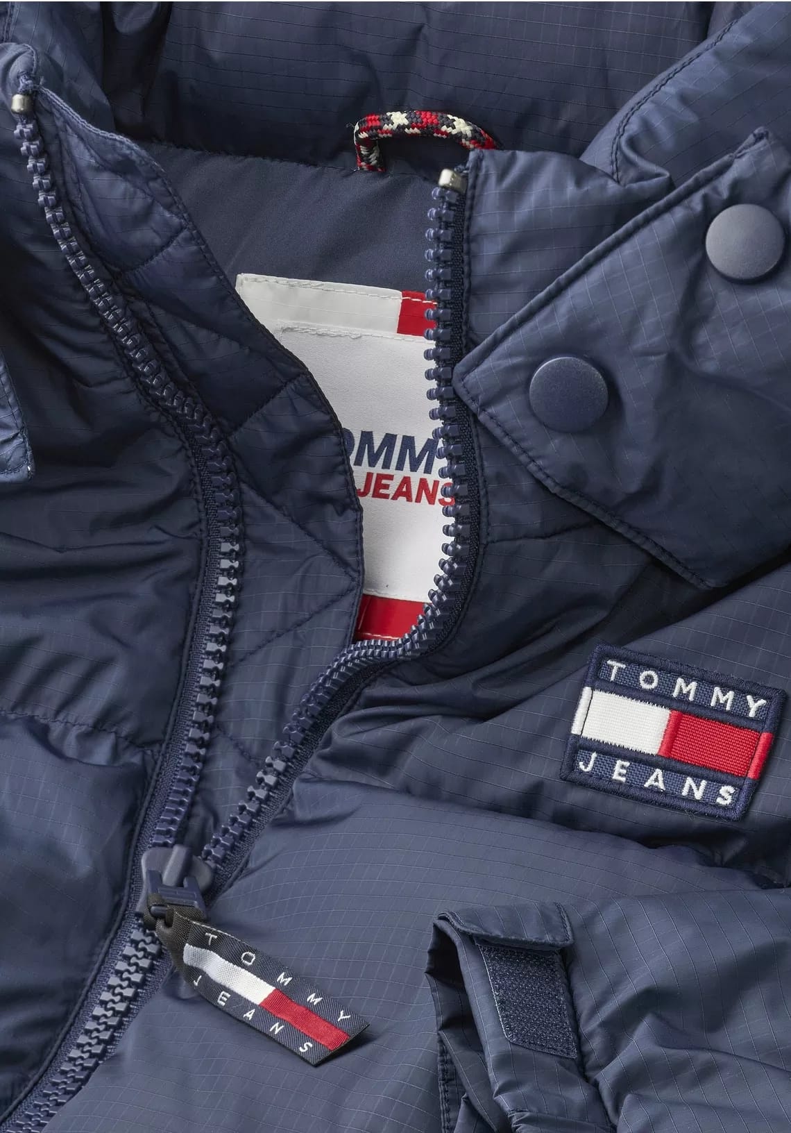 TOMMY JEANS Gewatteerde Heren Winterjas, blauw