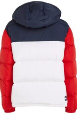 Tommy Hilfiger  Dames Gewatteerde jas, rood/blauw/wit