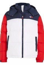 Tommy Hilfiger  Dames Gewatteerde jas, rood/blauw/wit