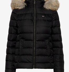 Tommy Hilfiger Basic Hooded Down Winter Coat Jacket - Women - black