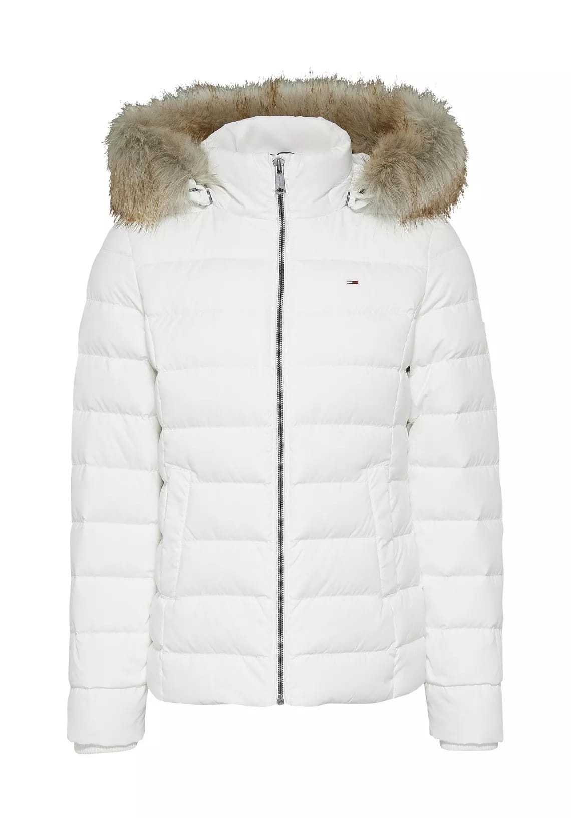 Tommy Hilfiger TJW Basic Hooded Down Jacket Dames Jas - Wit