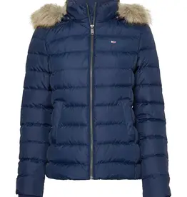 Tommy Hilfiger Basic Hooded Winterjas Jas Vrouwen, blauw