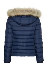 Tommy Hilfiger Basic Hooded Winterjas Jas Vrouwen, blauw