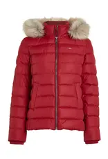 Tommy Hilfiger Basic Hooded Winter Coat Women Dark Red