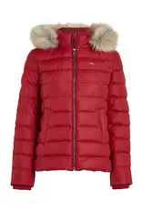 Tommy Hilfiger Basic Hooded Winterjas Jas Vrouwen, donkerrood