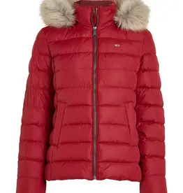 Tommy Hilfiger Basic Hooded Winter Coat Women, Dark Red