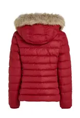 Tommy Hilfiger Basic Hooded Winter Coat Women Dark Red