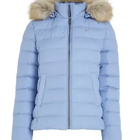 Tommy Hilfiger Basic Hooded Winterjas Vrouwen, lichtblauw