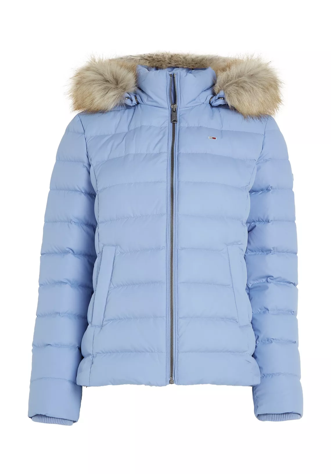 Tommy Hilfiger Basic Hooded Winterjas Vrouwen, lichtblauw