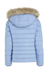 Tommy Hilfiger Basic Hooded Winterjas Vrouwen, lichtblauw