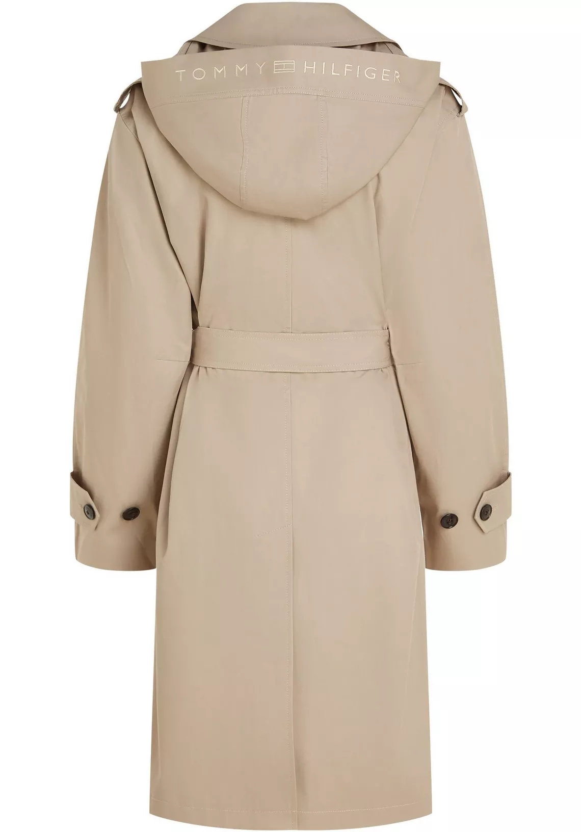 Tommy Hilfiger Dames COTTON SB HOODED Trenchcoat, beige