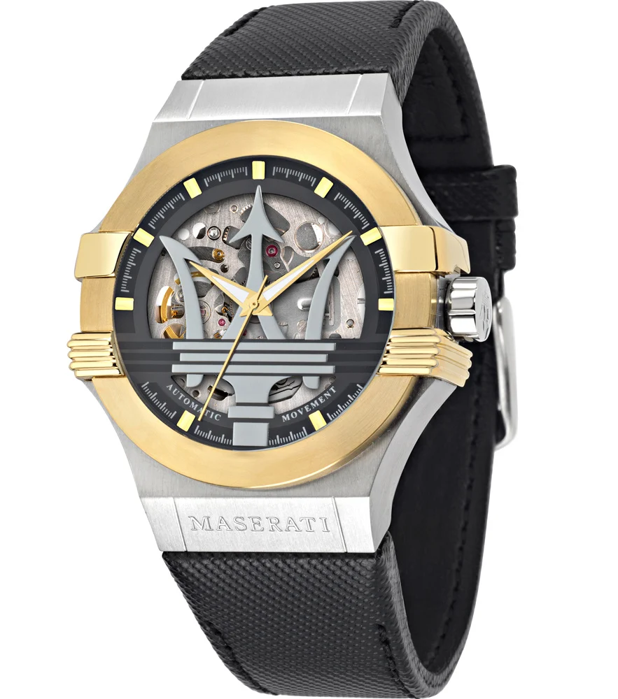 Maserati Potenza Automatisch Herenhorloge, zilver/goud