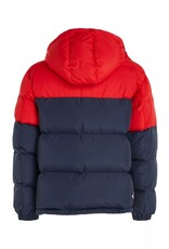Tommy Jeans Men's Jackets Tjm Archive Colorblock Puffer,red/blue