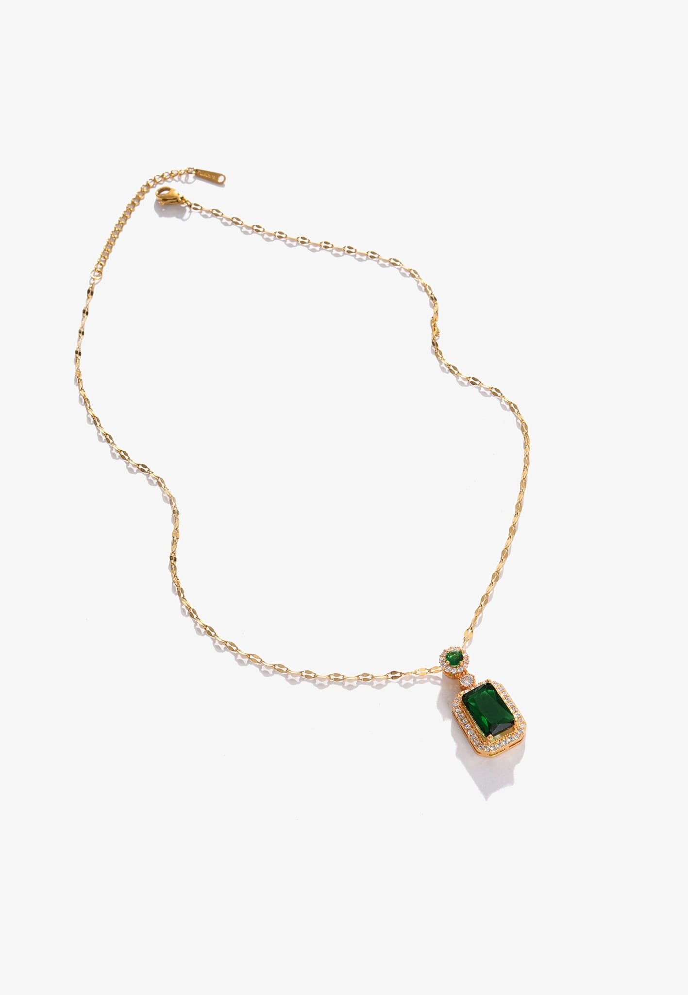 SOHI EMERALD & ZIRCONIA Women's necklace, gold coloured